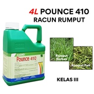 4L Pounce 410 Racun Rumput Racun Rumpai Racun Lalang Racun Serap Glyphosate 41.0% (KELAS III)