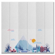 MIISOO 3D Wallpaper Dinding Kotak Foam Motif Ukuran 70cmX70cm Waterproof Sticker kamar anak