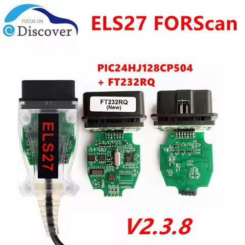 New ELS27 FORScan V2.3.8 PIC24HJ128CP504+FT232RQ Chip OBD2 Diagnostic Cable For FORD/Lincoln/Mercury