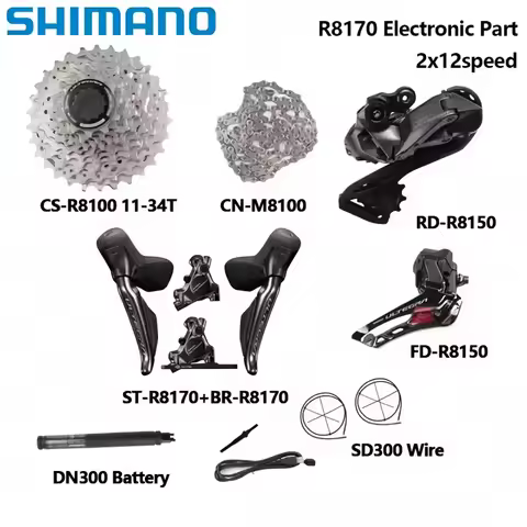 Shimano Ultegra R8170 Di2 Electronic Part 2x12S R8150 Rear Derailleur R8100 Cassette Hydraulic Disc 