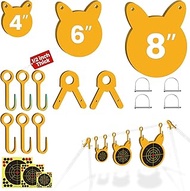 1/2'' AR500 Steel Target Combo Set, 3PC 4’’/6’’/8’’ Gong Shooting Targets Hanging Kit, Includes Hook