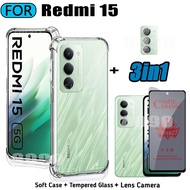 Redmi 15 Transparent Shockproof Phone Case For Redmi A5 15C 14C Anti Spy Privacy Full Coverage Scree