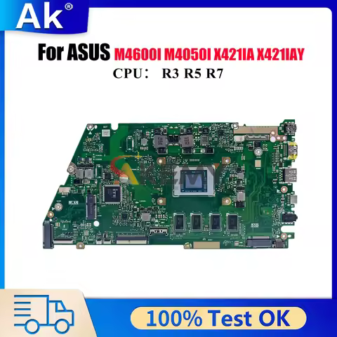 X421IA Laptop Motherboard For ASUS VivoBook X421IA X421I M4050I R421I X421IAY M4600I Mainboard With 