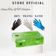 Vietglove Powder-Free Medical Gloves 1 Box Of 100 Nitrile Black, White, Blue