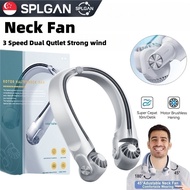 Neck Fan 3 Speed Strong Wind Portable USB Charging Adjustable Bladeless Turbine Neck Fan For Outdoor