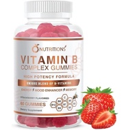O NUTRITIONS Vitamin B Complex Vegan Gummies with Vitamin B12, B7 as Biotin, B6, B3 as Niacin, B5, B