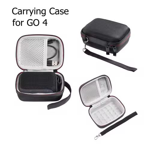 Hard Black Case for JBL GO 4 Waterproof Carrying Case for JBL GO 4 Speaker Portable Protective Case 