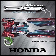 Stripe motor honda ex5 DREAM custom sticker thunder storm design