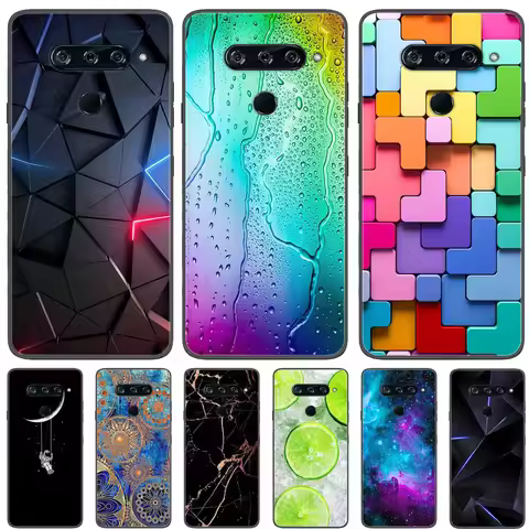 For LG V40 ThinQ Case Cute Cat Cover Soft Silicone Phone Case For LG V30 v30+ plus Back Cover For LG