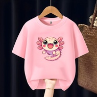AXOLOTL FISH CHILDREN'S T-SHIRT FREE CUSTOM NAME
