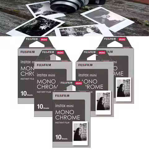 Fujifilm Instax Mini 12 Film Monochrome 50pcs For Mini 13 8 11 7s 9 40 41 Liplay+ Link 2 Evo Instant