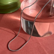 Valichain - Voncile Round Snake Necklace 1.5 mm (White Gold)