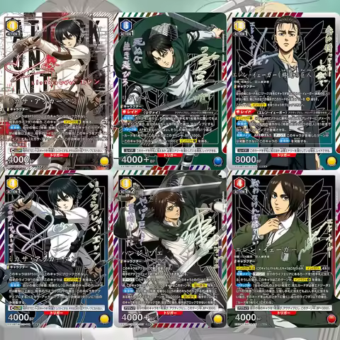 Proxy UNION ARENA Attack on Titan Vol.1, Eren/Levi SR Cards Japanese TCG Anime Collection Card Repli