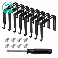 1 Set Partition Hanger Set Metal Black Cubicle Hooks Door Mirror Hanger Cubicle Wall Hooks 8Pcs