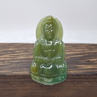 危料秋香黃冰潤觀音吊墜 | 天然A貨翡翠