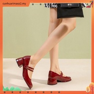 Fashion INS Style Soft Leather 1.97 Inches Square Head Mary Jane High Heels (Size 35-42)