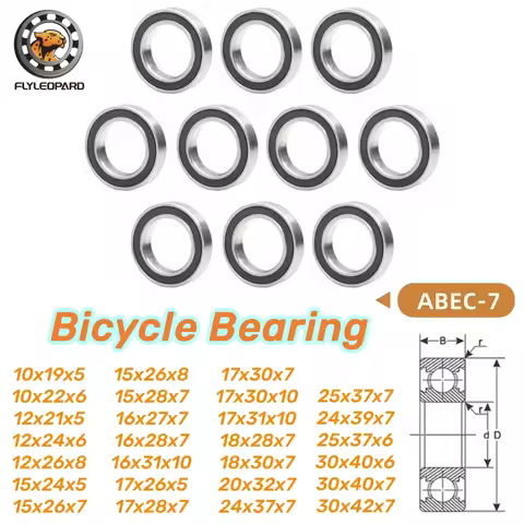 6902RS Bearing 15x28x7mm 10Pcs Ball Bearing ABEC-7 Precision 6902-2RS for MTB Road Bike Hub Deraille