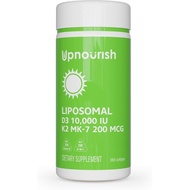 UpNourish Lipid Vitamin D3K210000IU, Vitamin D3K2MK-7200mcg-365, Vitamin D3K2 (Containing Vitamin D3