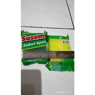 Susemi dishwashing sponge foam sponge 2-sided dishwashing sponge, mesh sponge, wire, pillow sponge d
