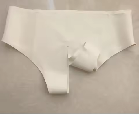 Handmade latex woman shorts open crotch latex brief fetish latex crotchless panties gummi latex lady