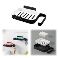 Wall Mounted Cat Shaped Soap Box Soap Dish Cat Shape Draining Soap Holder No Punch Hook Bathroom