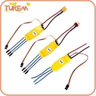 TUREM ESC Brushless Motor, 30A/40A Banana Head T Plug XT60 Speed Controller, Replacement Helicopter 