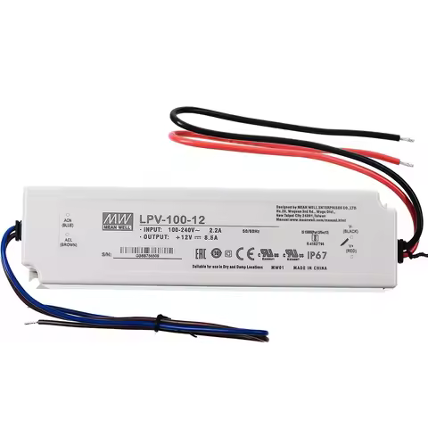 Original Mean Well 100W Single Output Switching Power Supply LPV-100-5 LPV-100-12 LPV-100-15 LPV-100