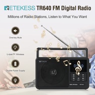 Retekess TR640 WI-FI Internet Radio FM Portable DAB Wireless Connection External Antenna Knob Operat