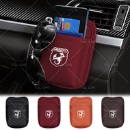 1/2pcs Car Air Vent Organizer Leather Car Phone Coin Key Card Pocket for FIAT ABARTH 500 500L 124 Sp