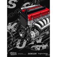P PB Pinbo Speed Soul 4G63 Engine Series JDM Engine Assembly Technology Group Electric Building Bloc
