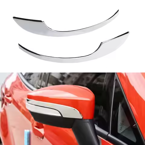 ABC Chrome Car Rearview Mirror Side Mirror Strip Trim 1 Pair for Ford Ecosport 2013-2017+For Kuga 20