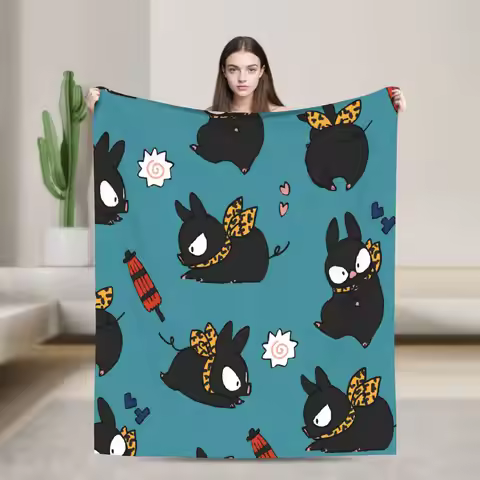 Ranma 1/2 Blanket P-Chan Manga Fleece Awesome Soft Throw Blanket for Bedspread Autumn/Winter