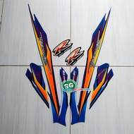 STIKER STRIPING LIS LES BODY SMASH LAMA 2002 2003 WARNA BIRU STANDAR
