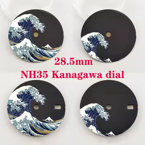 The 28.5mm wave element NH35 dial creative color-printed series dial is suitable for NH35/36 movemen