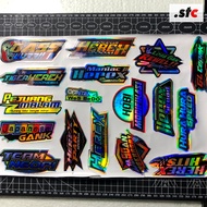 ( isi 17 ) Stiker Variasi Racing Herex Cutting Putih Sticker Racing Aksesoris Setiker Herex Motor Mu