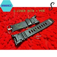 STRAP D-ZINER 8078 RUBBER STRAP WATCH D-ZINER 8078 WATCHTALI FREE PEN