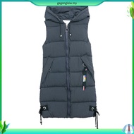 Hitchie -10Deg Women Sleeveless Padded Winter Down Jacket Woman Fleece Baju Sejuk Tebal Parka Korean