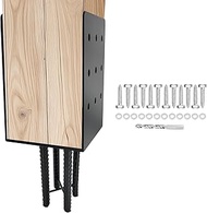 U-Shape Wet Concrete Post Holder for 6" x 6" (Actual 5.5"x6.5") Lumber,Heavy Duty Post Bracket Ancho