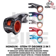 Ready || Stem Honsun 17 Derajat 2 In 1 Oversize 7 Cm Sepeda Mtb Xc