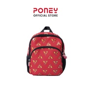 Poney Boys Red Poney Logo Full Print 10 Backpack Bag TB001 | t2Q4 | BP