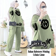 Bets Seller Fb-4 Hs | Smile Set Babyterry Printing Cargo Pants Ld 120 Smile Set/ Smile One Set/ Smil