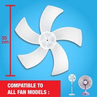 Elba Fan Blades Replacement Blade 16inches for all Brands, PU Material, Suitable all types of Fan, P