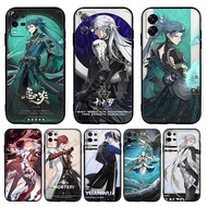 for Realme X3 9 4G 9i 5G 10 4G 10Pro Plus 5G TPU Luxury Black Silicone Soft Case Wuthering Waves SEA