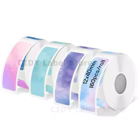 1Roll Starry Sky Dots Adhesive Label Paper for Marklife P12/P15/P50 Phomemo Q30 D30 Office Labeling 