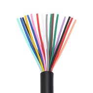 Copper Wire Conductor Electric RVV Cable Black soft sheathed wire 5M 28AWG 26AWG 24AWG 22 AWG 20AWG 