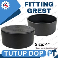 Dop 4 inch Grest - 4" pipe cap Grest Plug plain 4in pvc pipe cap
