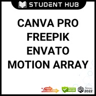 CANVA PRO FREEPIK ENVATO MOTION ARRAY ADOBE CC 1 MONTH SUBSCRIPTION GET FROM THESTUDENTHUB