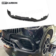 Dry Carbon Fiber Front Bumper Lip Chin Spoiler Body Kits for Benz GLC63 AMG SUV 2020-2022 FRP Front 
