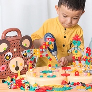 Screw Assembly Toy Toolbox with Electric Screwdriver Educational Toys for Kids