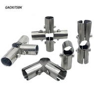 GAOXI75BK 1Pc Pipe Joint Furniture Hardware Durable Stainless Steel Rod Support